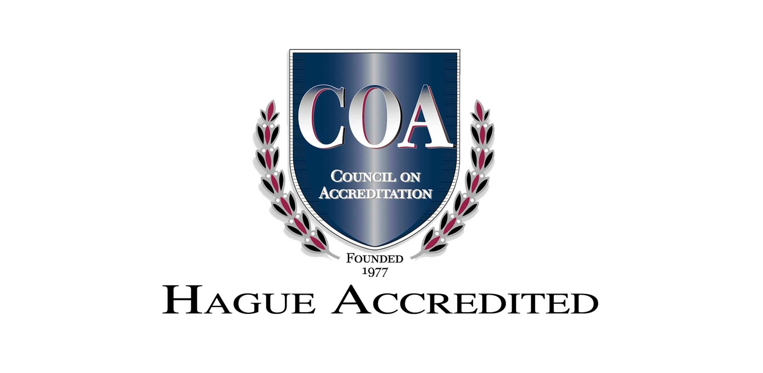 Received Hague accreditation